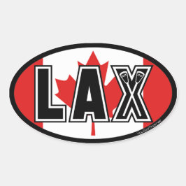 Adesivo Oval Sinalizador Lacrosse Canada Lax