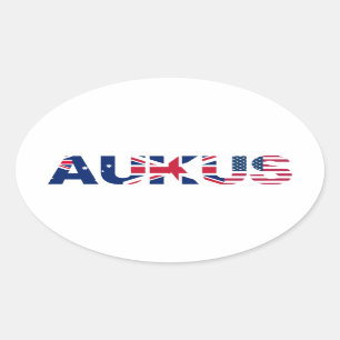 Adesivo Oval Sinalizadores da Aliança do Pacto de Segurança d