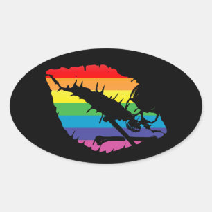 Adesivo Oval skullz e bordos