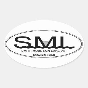 Adesivo Oval SML Auto Window Decal Smith Mountain Lake Virginia