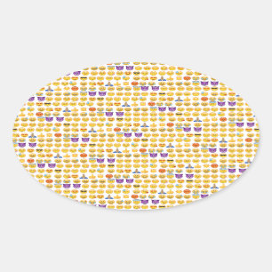 Adesivo Oval sobrecarga emoji