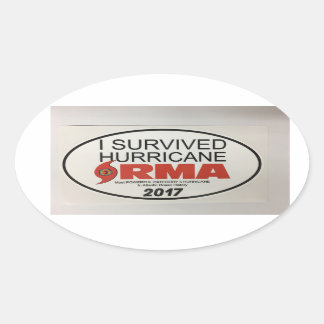 Adesivo Oval Sobrevivi ao furacão IRMA OVAL Decal