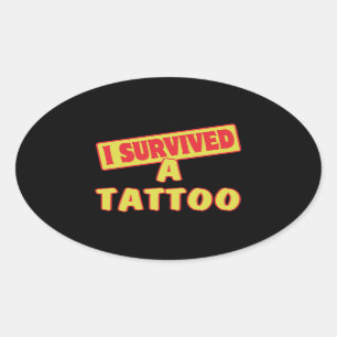 ADESIVO OVAL SOBREVIVI DE UMA TATUAGEM
