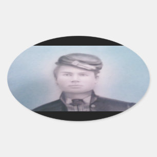 Adesivo Oval Soldado da guerra civil