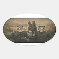 Soldados burros e máscaras de gás