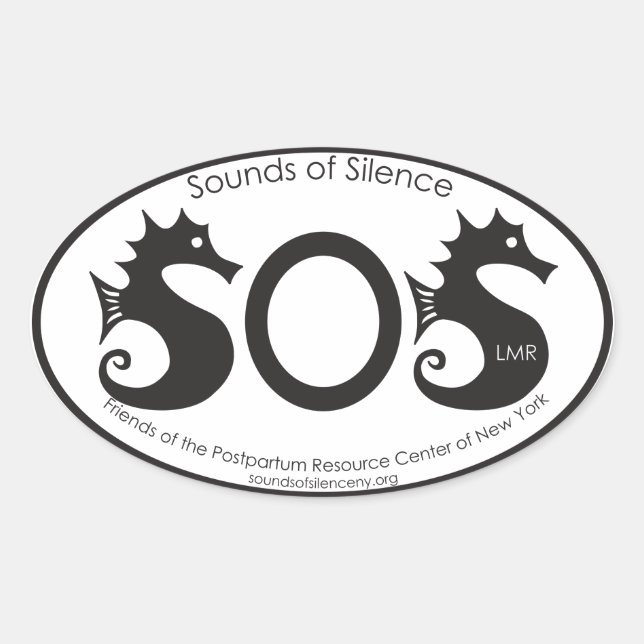 Adesivo Oval Sons de silêncio - LMR. - Vinheta (Frente)