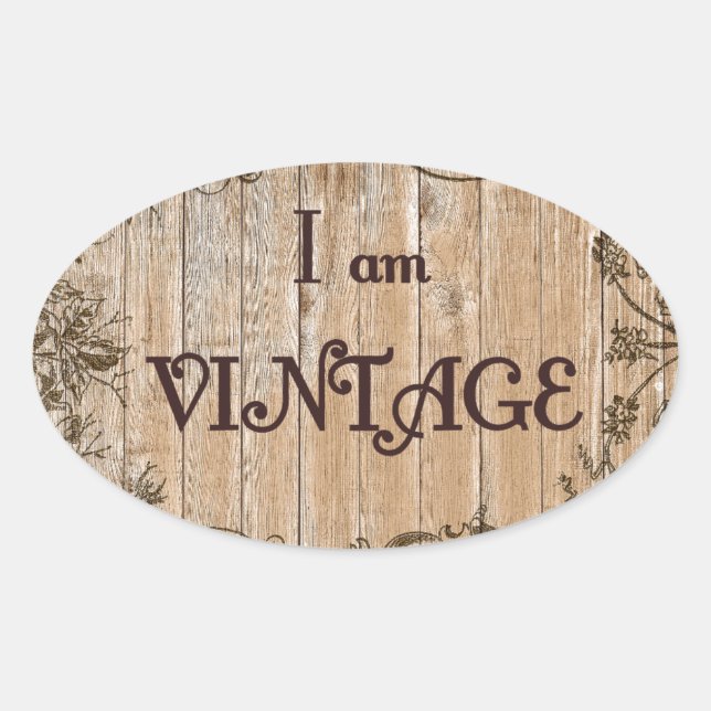 Adesivo Oval Sou Vintage (Frente)