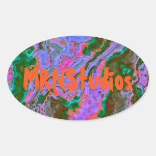 Adesivo Oval Sour Marble