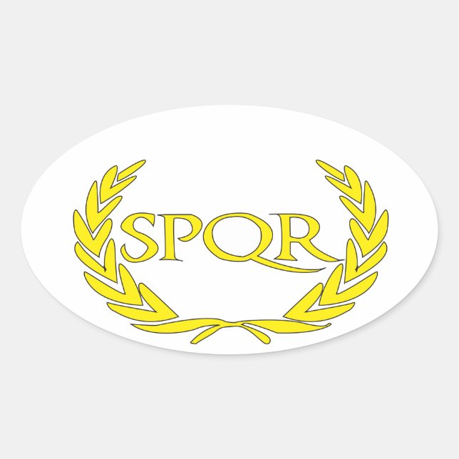 Adesivo Oval SPQR Roma (Frente)