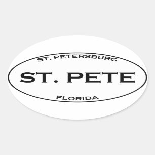 Adesivo Oval ST. PETE - St Petersburg Florida