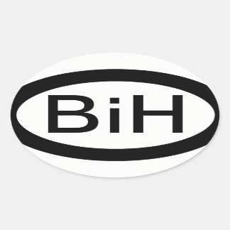Adesivo Oval Sticker BiH (Bósnia e Herzegovina)