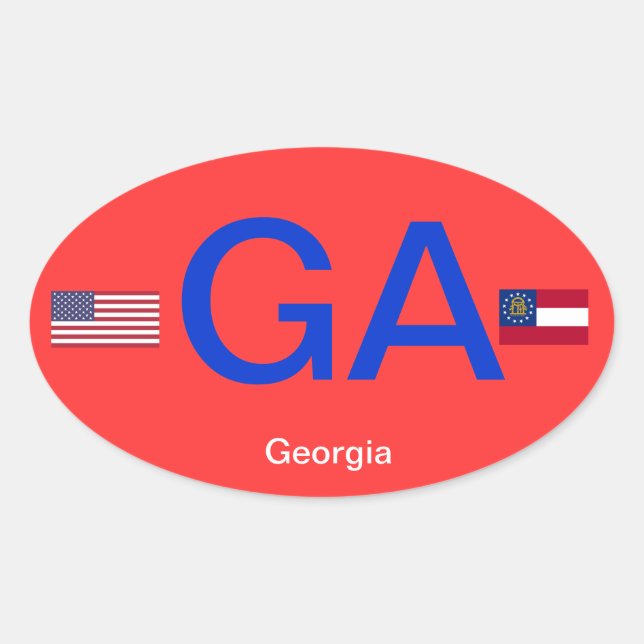 Adesivo Oval StickerPára-choque do estilo "Georgia"* (Frente)