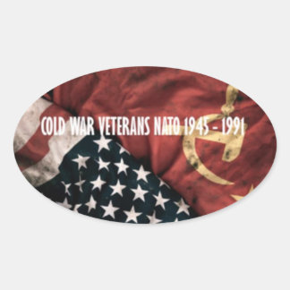 Adesivo Oval Stickers Cold War Veterans