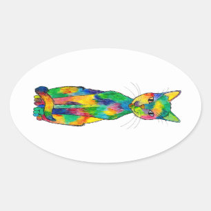 Adesivo Oval Stickers do Rainbow