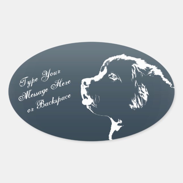 Adesivo Oval Stickers New-land (Frente)