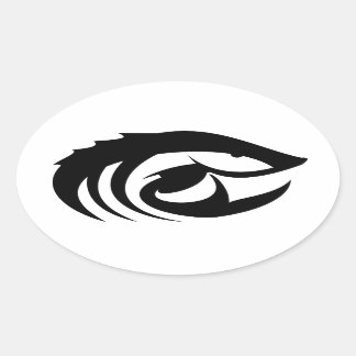 Adesivo Oval Sturgeon Fish Sticker