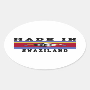 Adesivo Oval Suazilândia fez no design