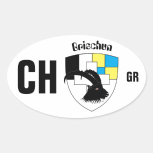 Adesivo Oval Suíça Suisse Svizzera Svizra Switzerland Kleber