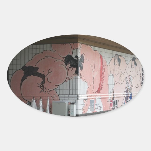 Adesivo Oval Sumo Mural Wall Art (Frente)