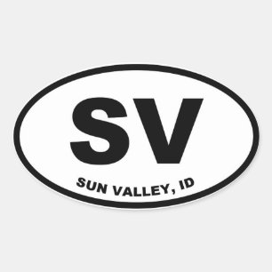 Adesivo Oval Sun Valley, Idaho SV