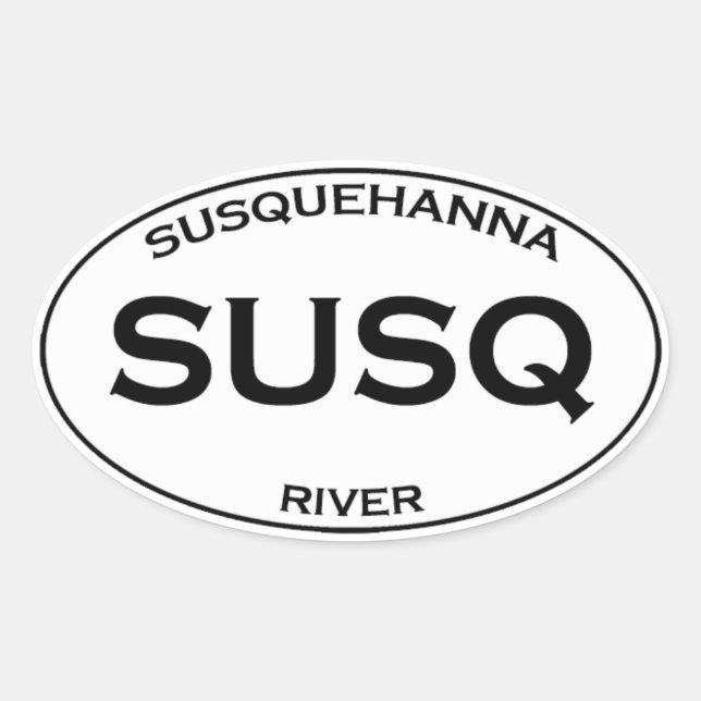 Adesivo Oval SUSQ - Rio Susquehanna (Frente)