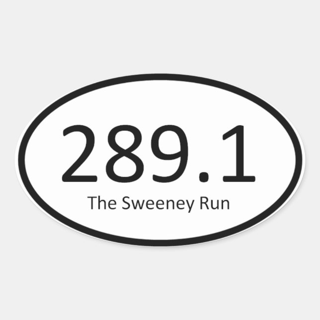 Adesivo Oval Sweeney Run - 289.1 (Frente)