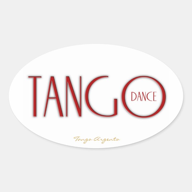 Adesivo Oval Tango dance (Frente)