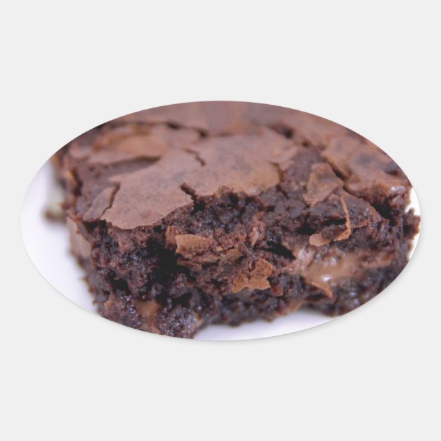 Adesivo Oval Tasty Brownie (Frente)