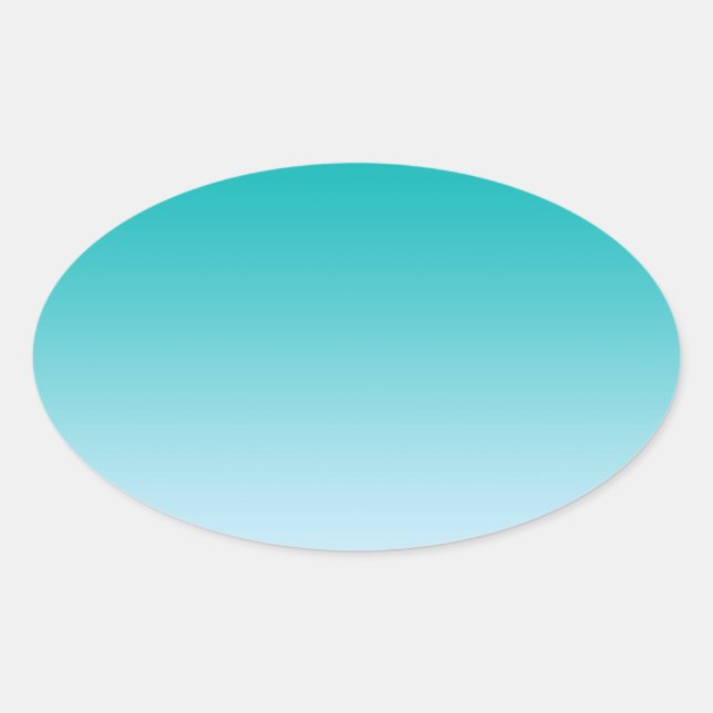 Adesivo Oval Teal Ombre (Frente)