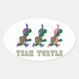 Adesivo Oval Team Turtle