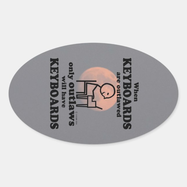 Adesivo Oval Teclados Oval com falha (Frente)