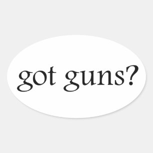 Adesivo Oval Tem armas?