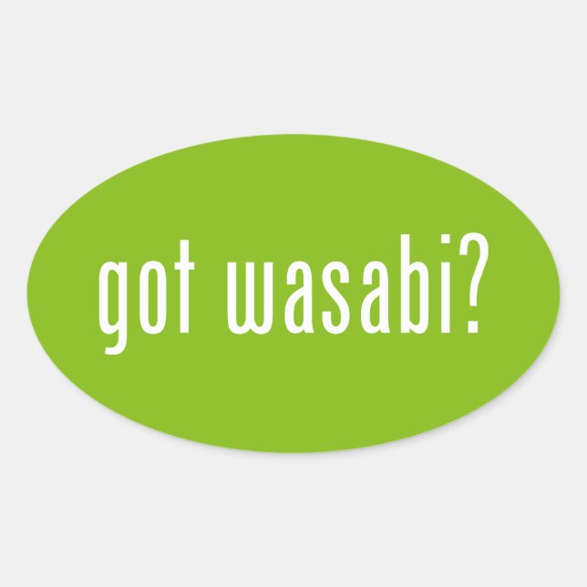 Adesivo Oval tem o wasabi? (Frente)