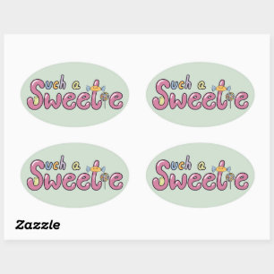 Adesivo Oval Tema de Doces Kawaii
