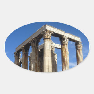 Adesivo Oval templo zeus
