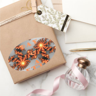 Adesivo Oval Tenha um dia agradável e uma noite melhor