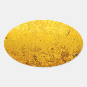 Adesivo Oval Teste padrão do OURO/folha de ouro PUROS