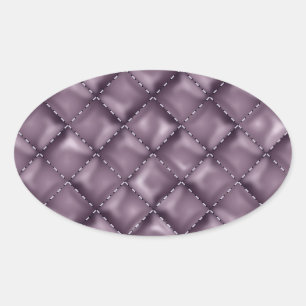 Adesivo Oval Textura brilhante de couro