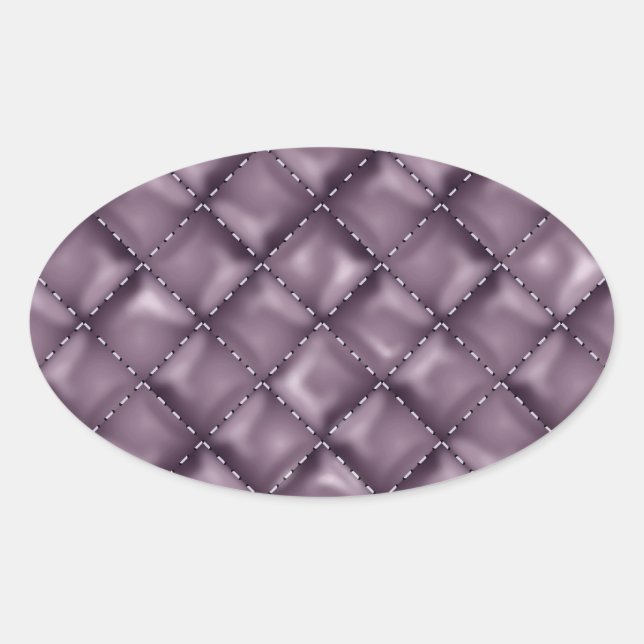 Adesivo Oval Textura brilhante de couro (Frente)