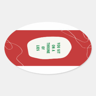 Adesivo Oval Throne of Lies Sticker Sheet