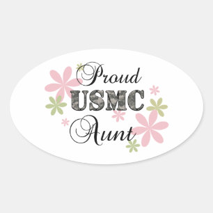 Adesivo Oval Tia do USMC [camo do fl]