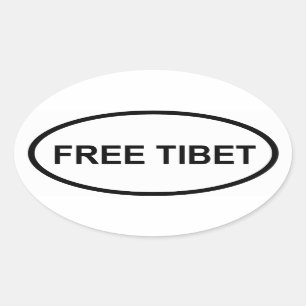 ADESIVO OVAL TIBET LIVRE