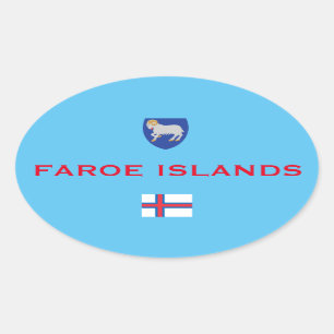 Adesivo Oval Ticker Oval Euro-Style das Ilhas Faroé