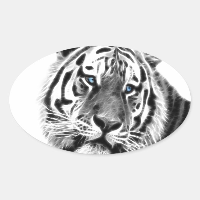 Adesivo Oval Tigre (Frente)