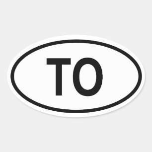Adesivo Oval Tonga "TO"