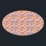 Adesivo Oval Trabalho de arte único e elegante com padrão cardí<br><div class="desc">Trabalho de arte único e elegante para todas as idades com padrões cardíacos Adiciona um toque de amor à sua coleção de artigos de papelaria com este Design com verificação de corações sentimentais. Seja um notebook, um cartão de saudação, ou adesivo, este design traz uma estética romântica e na moda...</div>