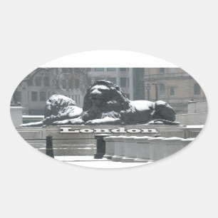 Adesivo Oval Traffic Square London - Neve