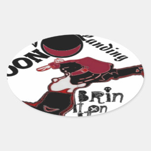 Adesivo Oval Traga-o - Natal e Mashup de Espaço Reproduzíveis