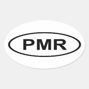 Adesivo Oval Transnístria "PMR"