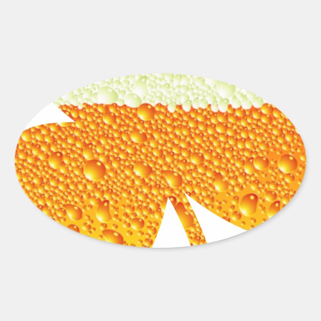 Adesivo Oval trevo de cerveja (Frente)